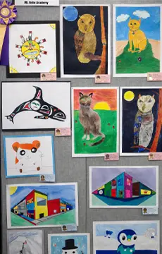 Artwork from Mt. Helix Academy on display at the San Diego County Fair.